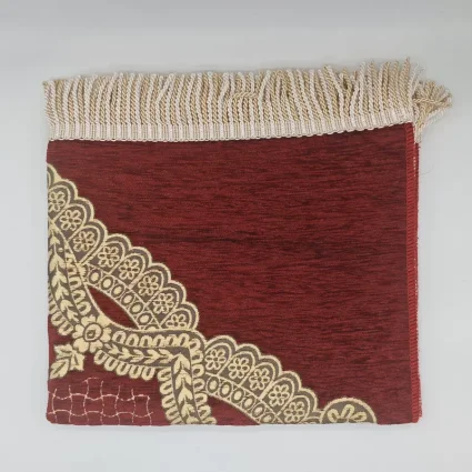 Şönil Seccade Örgü Saçaklı 70x115 Bordo M1