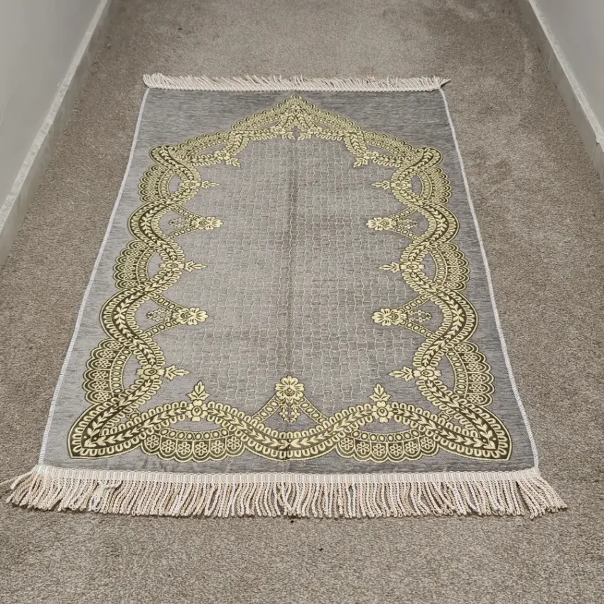 Şönil Seccade Örgü Saçaklı 70x115 Gri M1 - 3