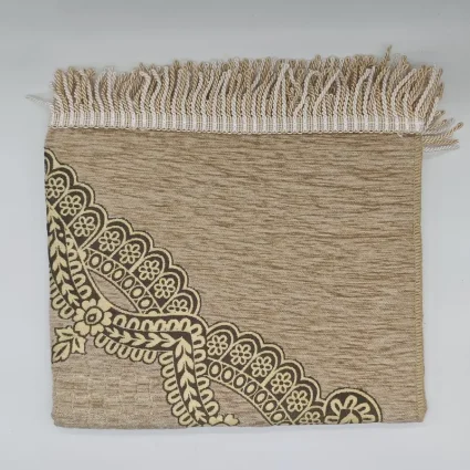 Şönil Seccade Örgü Saçaklı 70x115 Kahve M1