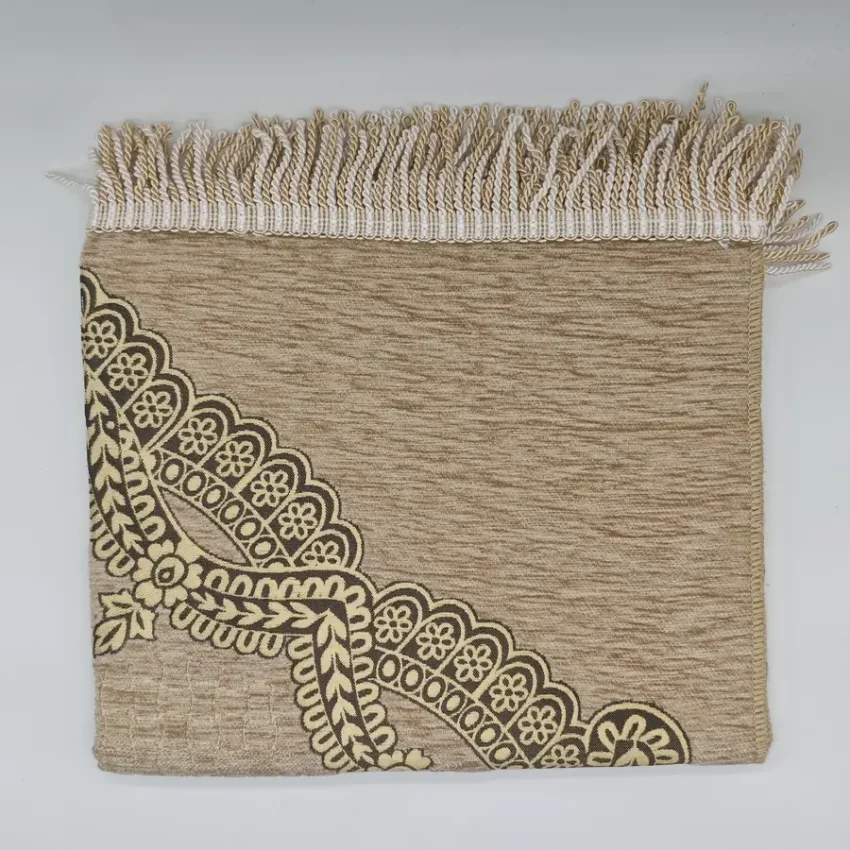 Şönil Seccade Örgü Saçaklı 70x115 Kahve M1 - 1