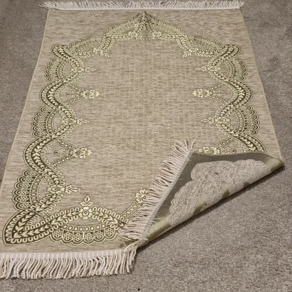 Şönil Seccade Örgü Saçaklı 70x115 Kahve M1 (1)