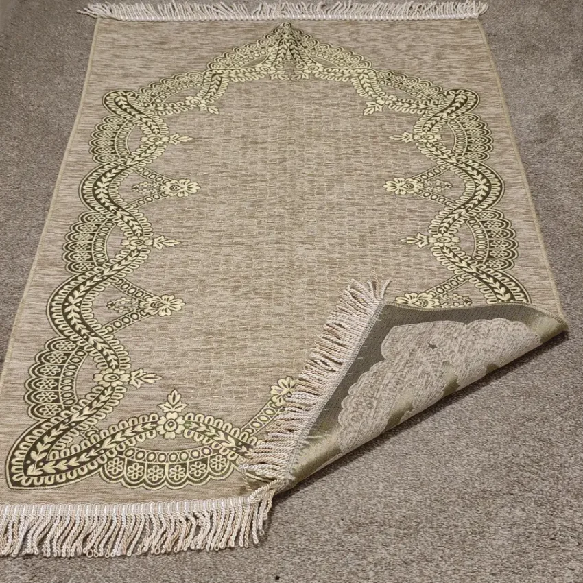 Şönil Seccade Örgü Saçaklı 70x115 Kahve M1 - 2