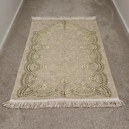 Şönil Seccade Örgü Saçaklı 70x115 Kahve M1 - 3