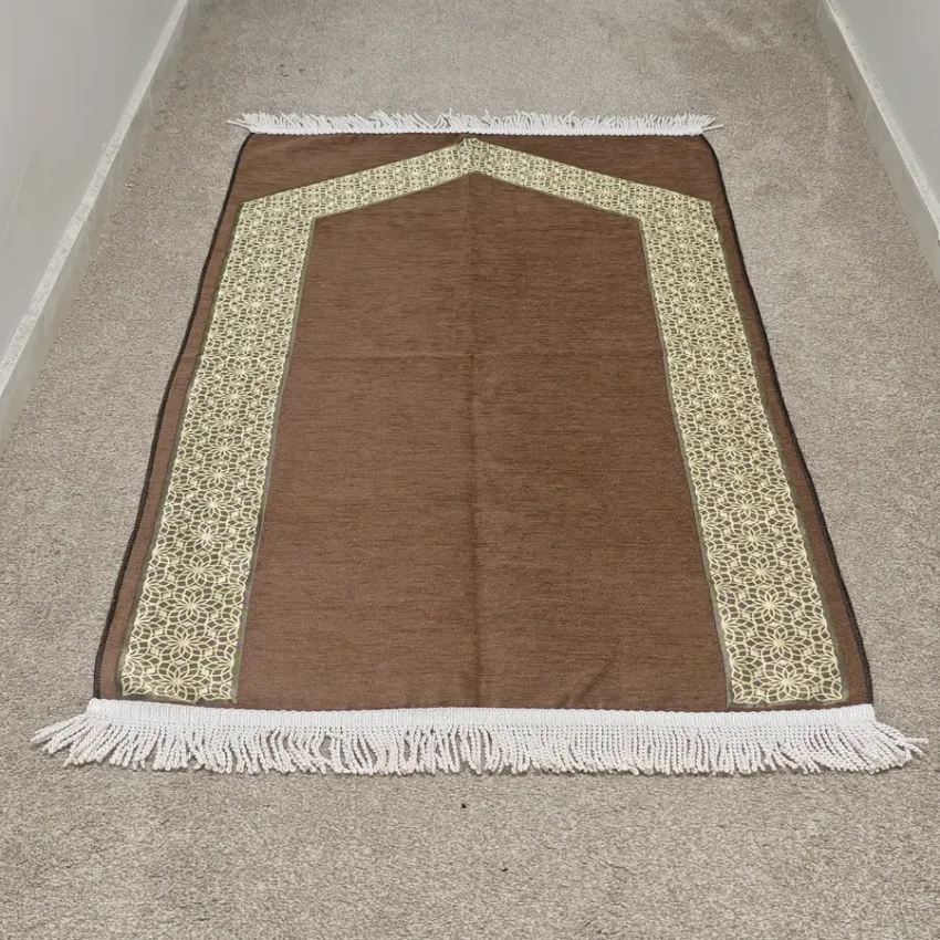 Şönil Seccade Örgü Saçaklı 70x115 Kahve M2 - 3