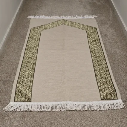 Şönil Seccade Örgü Saçaklı 70x115 Krem M2 - 3