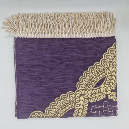 Şönil Seccade Örgü Saçaklı 70x115 Mor M1