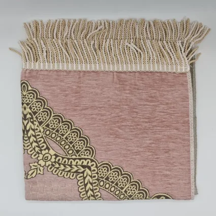 Şönil Seccade Örgü Saçaklı 70x115 Pembe M1