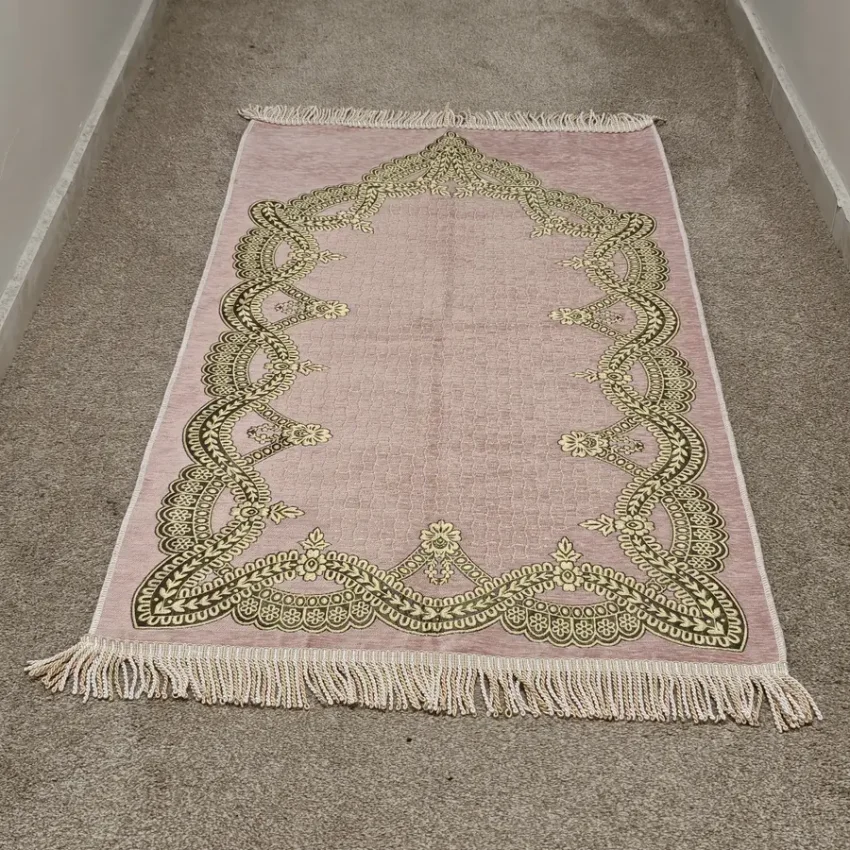 Şönil Seccade Örgü Saçaklı 70x115 Pembe M1 - 3