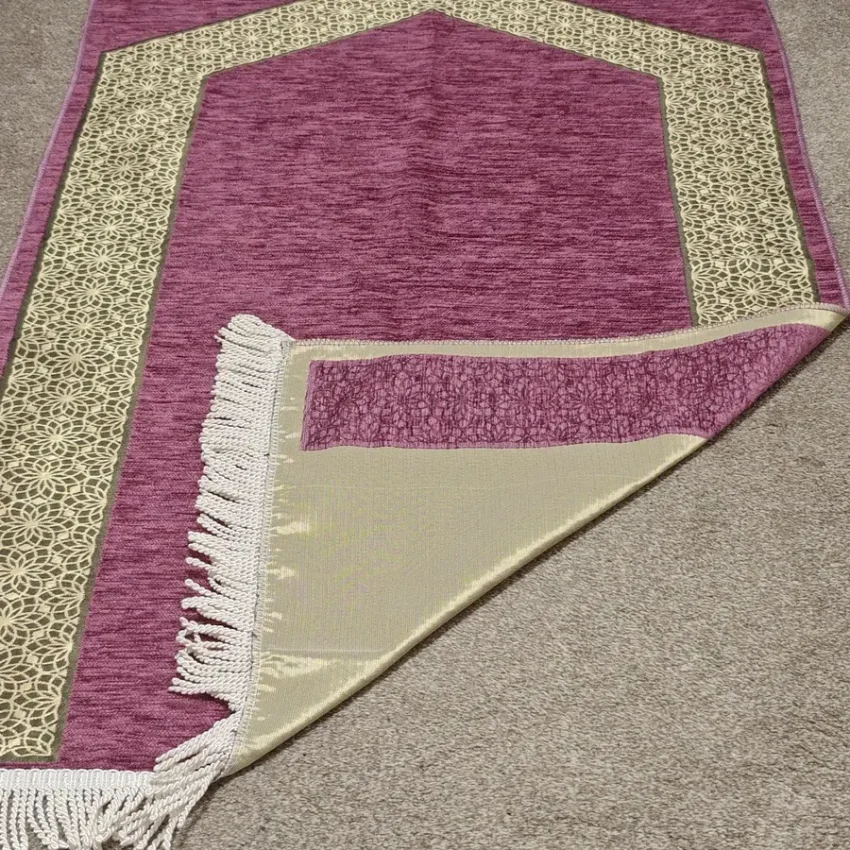 Şönil Seccade Örgü Saçaklı 70x115 Pembe M2 - 2