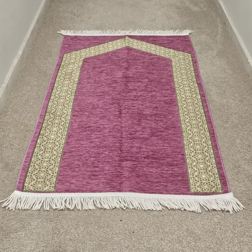 Şönil Seccade Örgü Saçaklı 70x115 Pembe M2 - 3