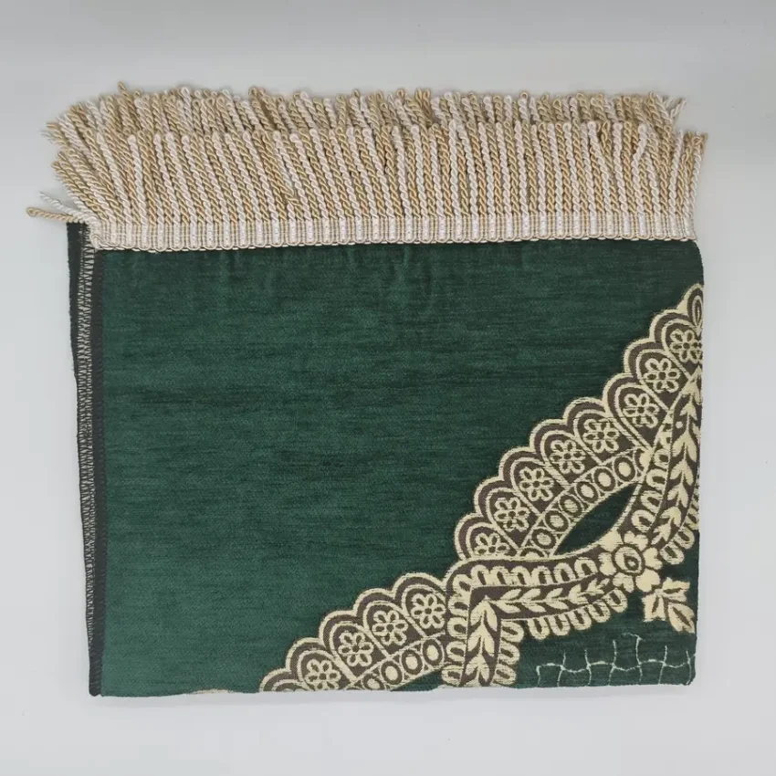 Şönil Seccade Örgü Saçaklı 70x115 Yeşil M1 - 1