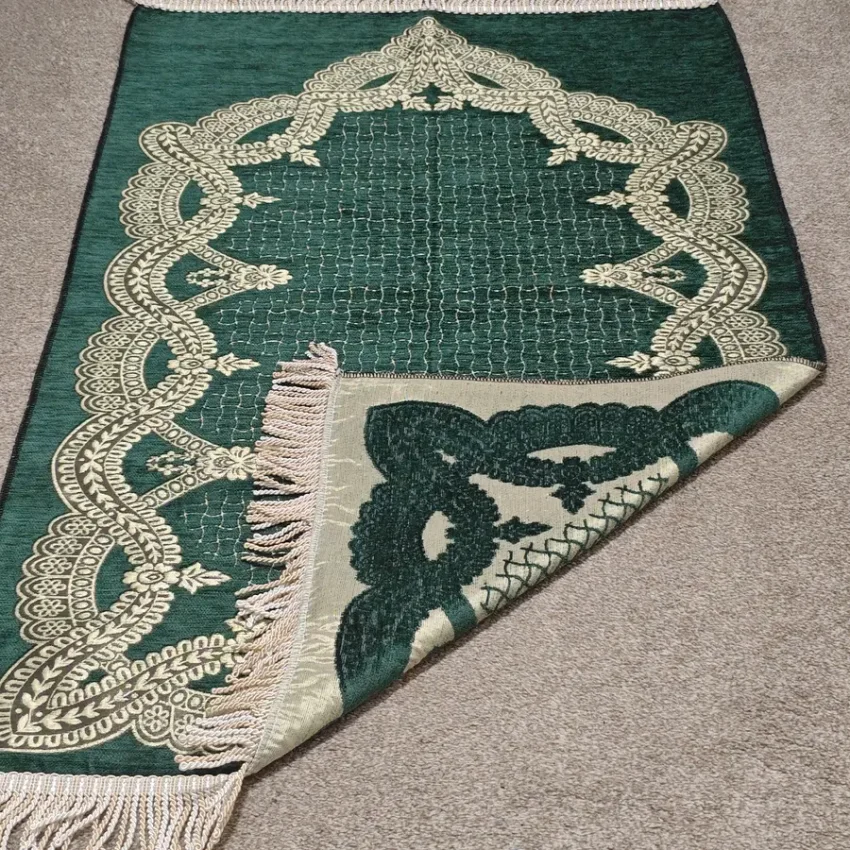 Şönil Seccade Örgü Saçaklı 70x115 Yeşil M1 - 2