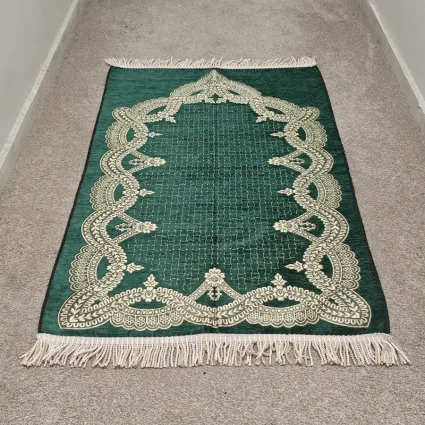 Şönil Seccade Örgü Saçaklı 70x115 Yeşil M1 - 3