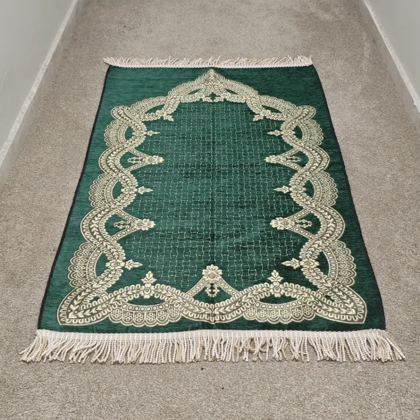 Şönil Seccade Örgü Saçaklı 70x115 Yeşil M1 - 3