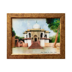 Surur Koleksiyonu İmam-ı Rabbani Hz.Serhend Tablo Lamine Çerçeve Altın 28x35 Model 1 