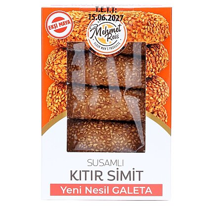 Susamlı Kıtır Simit - Ekşi Maya - Yeni Nesil Galeta - Mehmet Reis - 135 Gr (1)