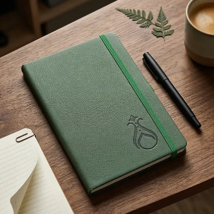 Termo Kapaklı Serhendi Logolu Çizgili Defter Yeşil MZ1