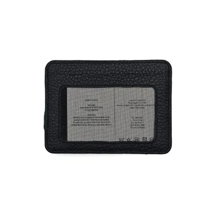 Yatay Hakiki Deri Kartlık, Kartvizitlik Siyah M3 5108 - 3