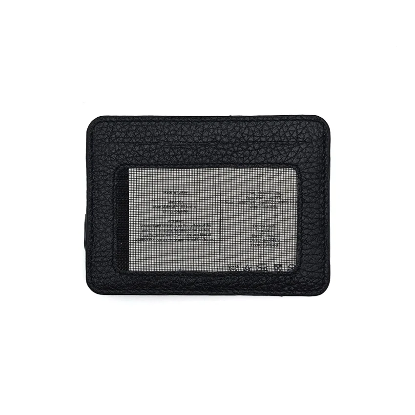 Yatay Hakiki Deri Kartlık, Kartvizitlik Siyah M3 5108 - 3