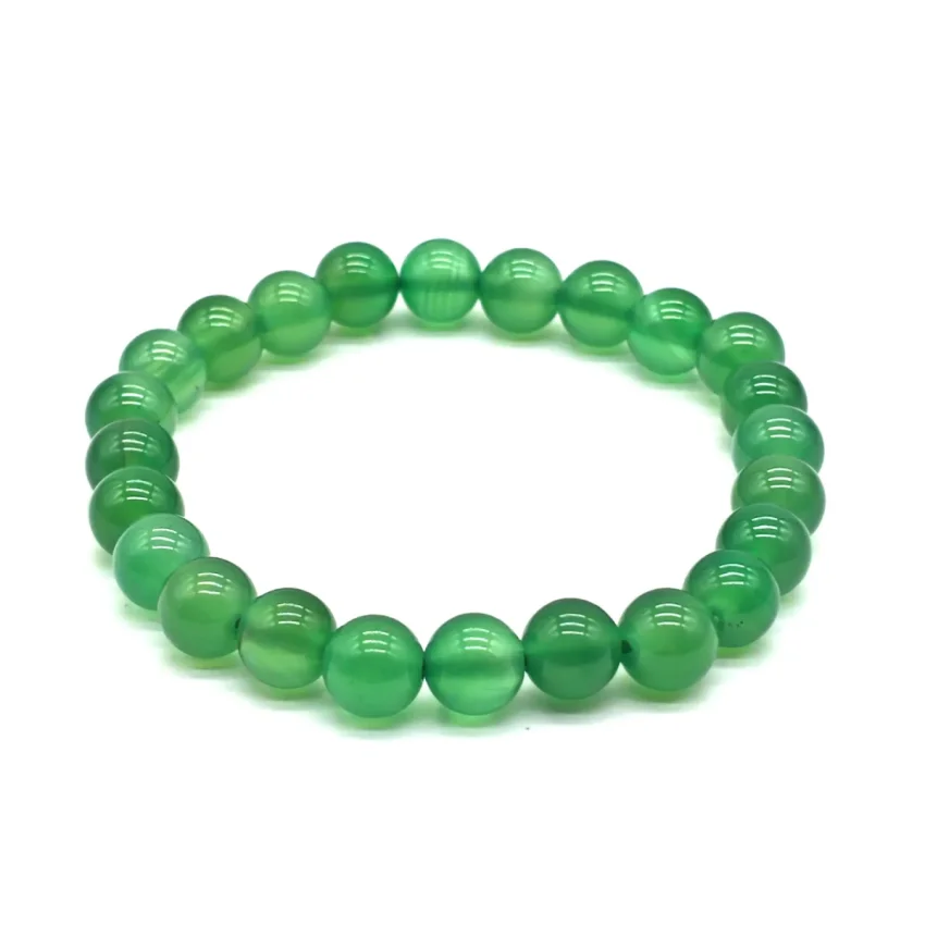 Yeşil Akik Doğal Taş Bileklik – 8 mm K7 - 2