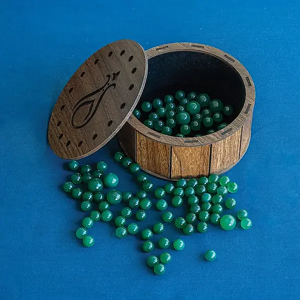 Yeşil Akik Hatme Taşı Büyük Boy 10 mm - 4