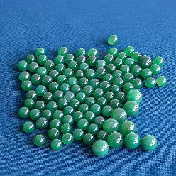 Yeşil Akik Hatme Taşı Büyük Boy 10 mm - 1