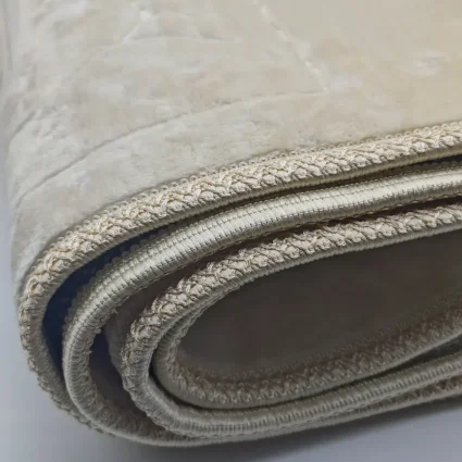 Yumuşak Peluş Seccade Kaymaz Taban 80x120 Krem M1 - 4