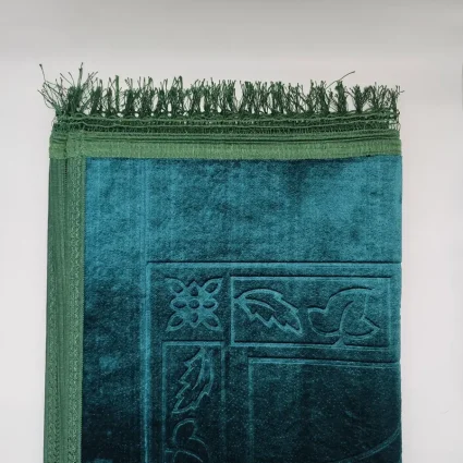 Yumuşak Peluş Seccade Kaymaz Taban 80x120 Zümrüt Yeşil M1 - 3